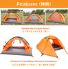 TRIWONDER Double Layer Tent for 1, 2, or 3 People, Outdoor, Disaster Prevention, Camping Equipment, 3 Seasons, Mountain Climbing Tent, Water