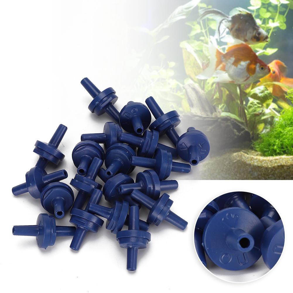 20Pcs Fish Tanks Air Pump Unidirectional Check Valve Supplies Aquarium Accessories Blue