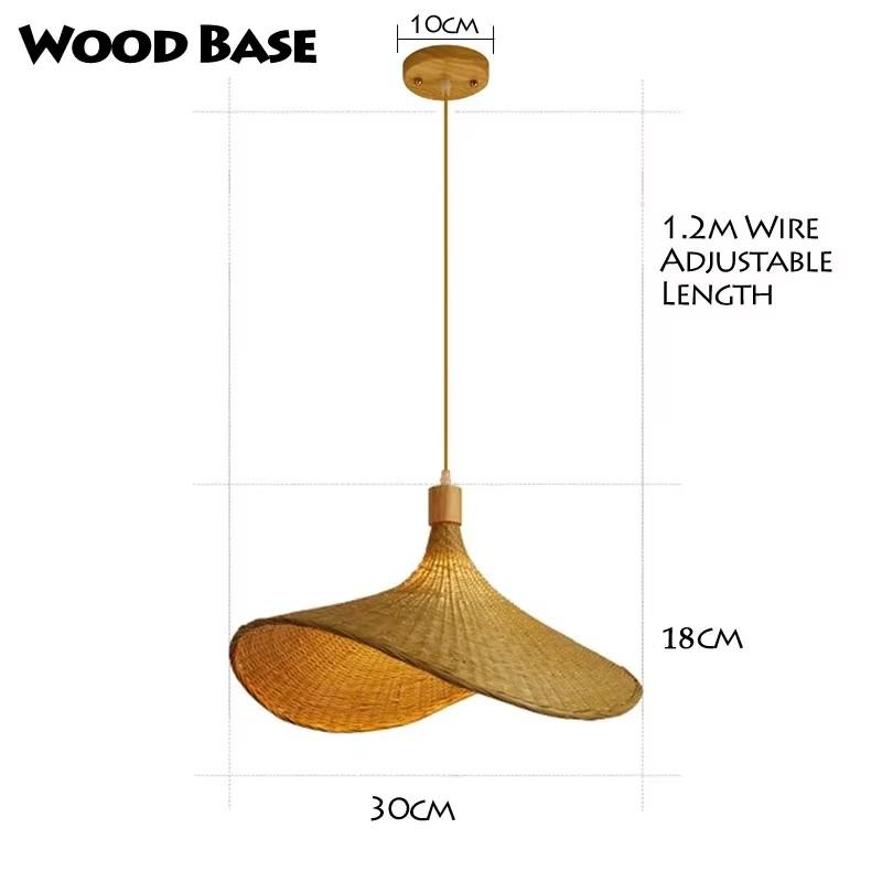 Newest Bamboo Pendant Lamp Ceiling Lights Rattan Wicker Lustre Hand Knit Braiding Suspended Home Dining Braided Indoor Decor Hot