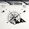 Car Off Road Suv Window Glass Hoods Body Side White Compass Totem Decal Sticker