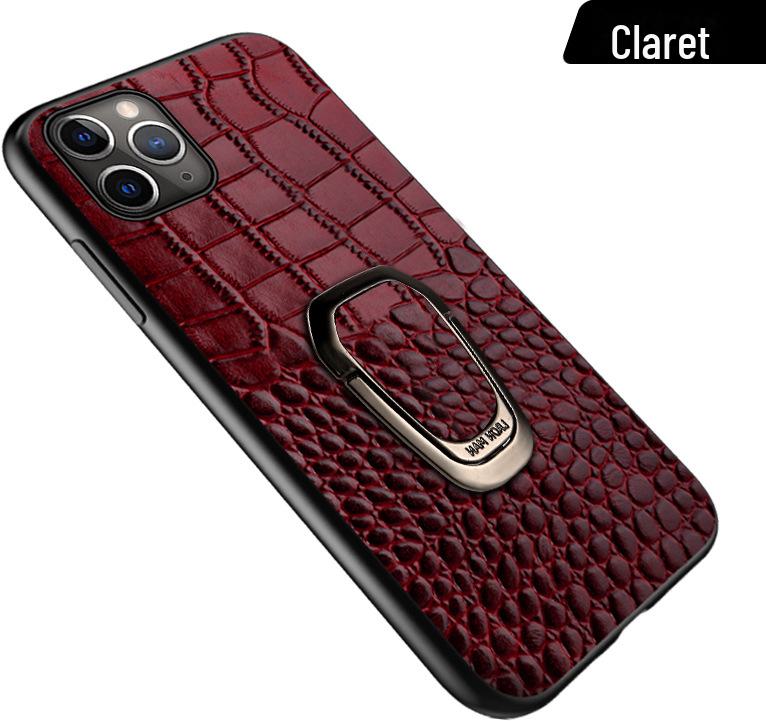 

Чехол для мобильного телефона Apple 15 14Pro 12ProMax из коровьей кожи с узором под крокодила, магнитная наклейка-скоба iPhone 15 Pro Max