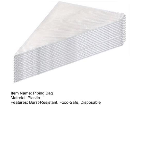100Pcs Disposable Piping Bags Thickened Pastry Bags for Cake Decorating Icing Royal Icing Buttercream BPA-Free Leak-Proof Piping Bags