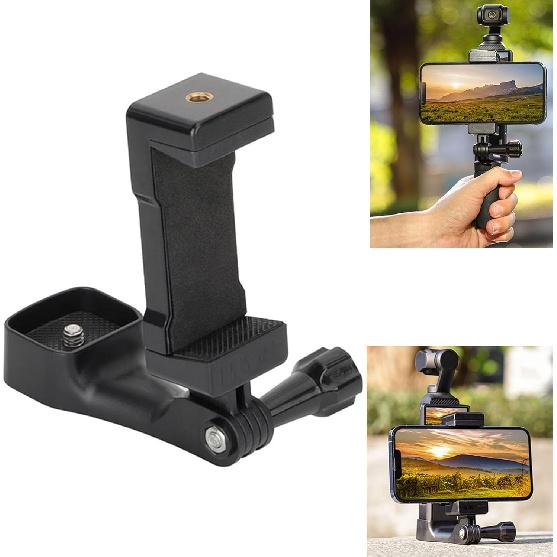 LICHIFIT Phone Holder for DJI Osmo Pocket 3 Camera Mount Front Mobile Phone Clip Clamp Smartphone Bracket Handheld Shooting Expansion Adapter