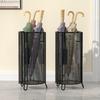 Practical Metal Umbrella Holder Drainage Design Stand Type Umbrella Barrel Durable Cylindrical Storage Rack Home Entrance