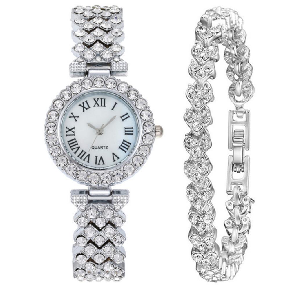 Popular Luxury Set, Bracelet Watch, Diamond-Encrusted Women'S Five-Piece Gift Box, Quartz Watch