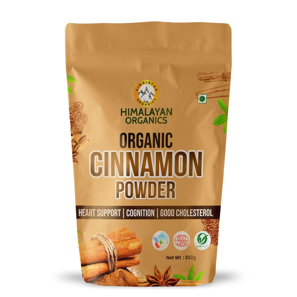 Himalayan Organics Organic Cinnamon Dalchini Powder, Heart Support | 350gm 0.7lbs