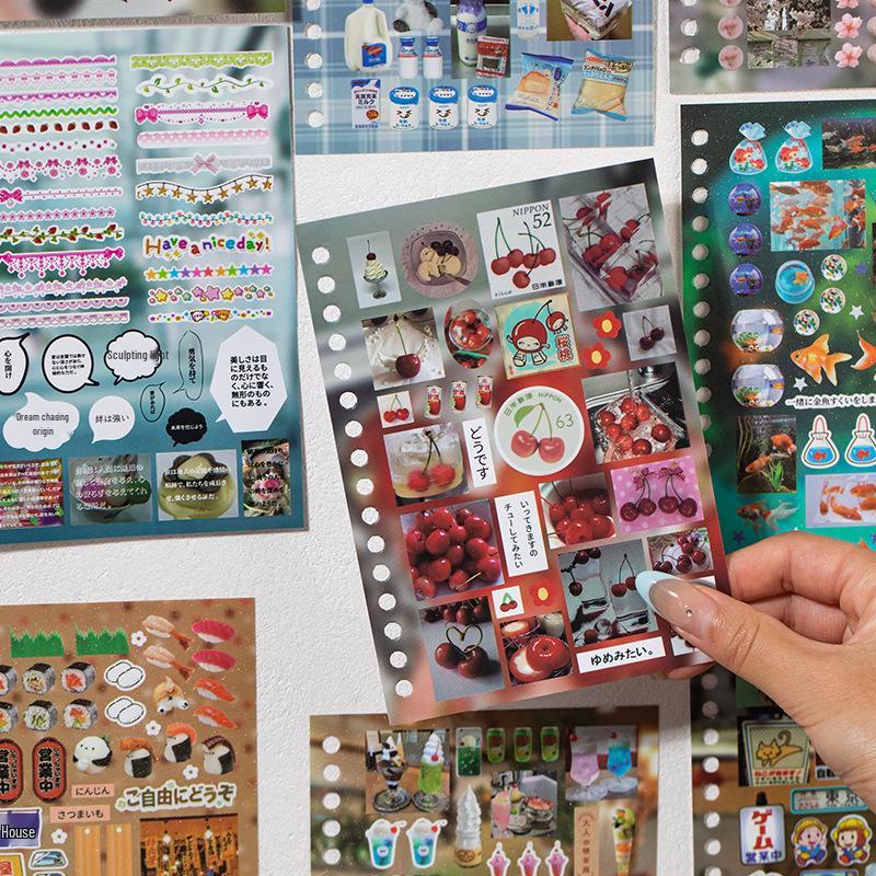 Yuxian Yanbian Retro Die-cut Coil Sticker Book: Time Story Series for Journaling & DIY Collage