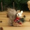 Handcrafted Hanging Squirrel Holiday Decoration Foam Christmas Ornament For Indoor Window Desktop Holiday Display