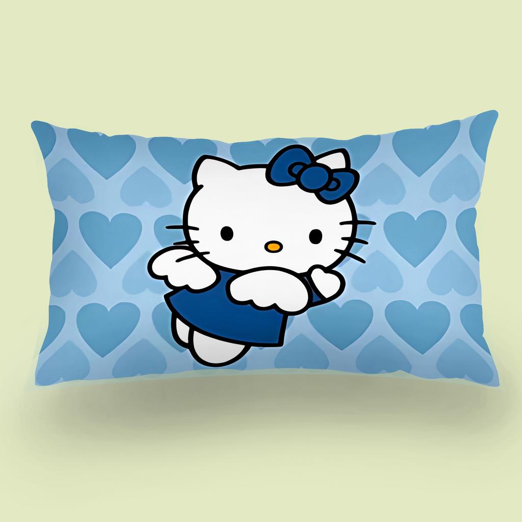 Cartoon cute Hello Kitty Pillow Covers Cartoon Sofa Decorative Home Double-sided Printing Short Plush Cute Cushion Cover