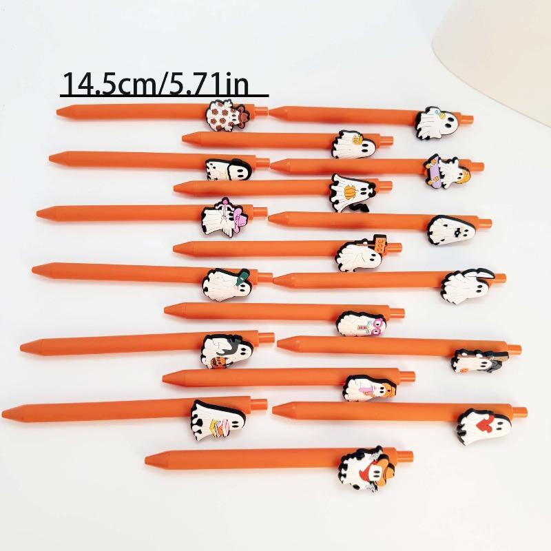 Cute Halloween Ghost Character Click Ballpoint Pen, 23 Pcs Random Styles, for Office Signing, Desktop Decor, Office Stationery, School Supplies
