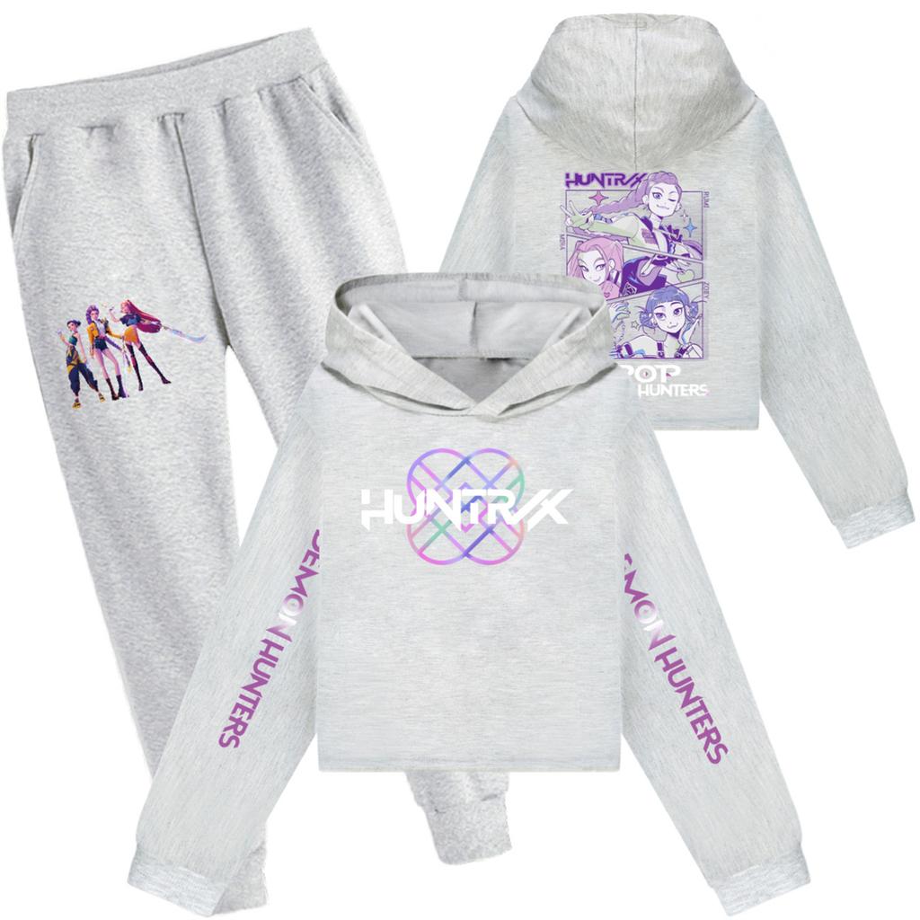 Children's Hooded Top And Pants Two-piece Tracksuit Set Long-sleeved Printed Sweatshirt Set