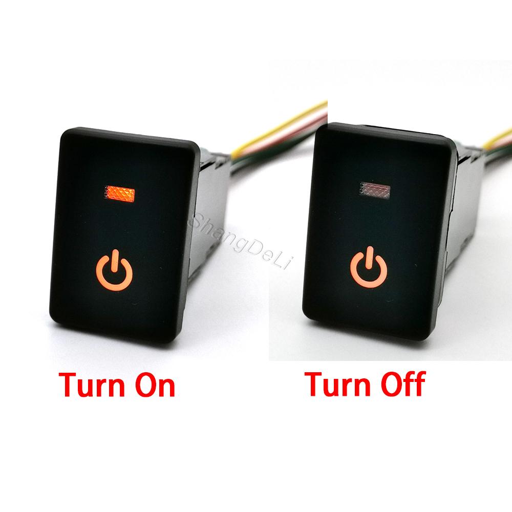 Car LED DRL Light Radar Power On Off Camera Mirror Switch Button for Mitsubishi Outlander Eclipse Cross 2018 Pajero Sport triton