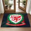 Wales Rugby Design Crystal Velvet Rug Soft Decorative Mat for Bedroom Entrance