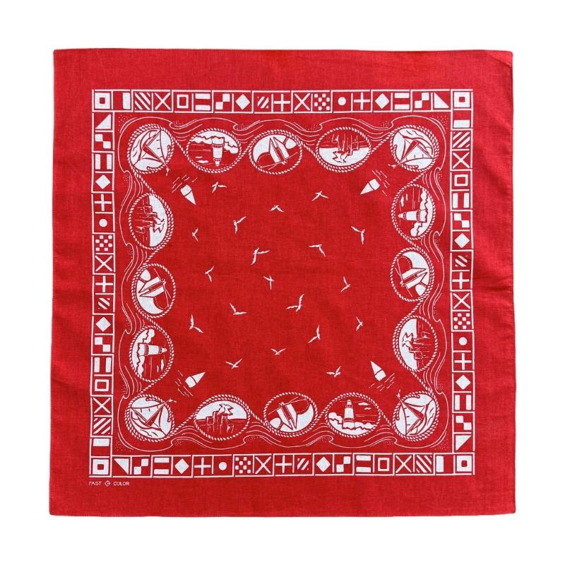 Vintage Style Cotton Scarf Lightweight Breathable Fashion Bandana Multipurpose Headscarf For Men And Women