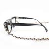 Pristine CHANEL sunglasses Rectangle Shape Blue Light Cut COCO Mark Chain black A71627 Used