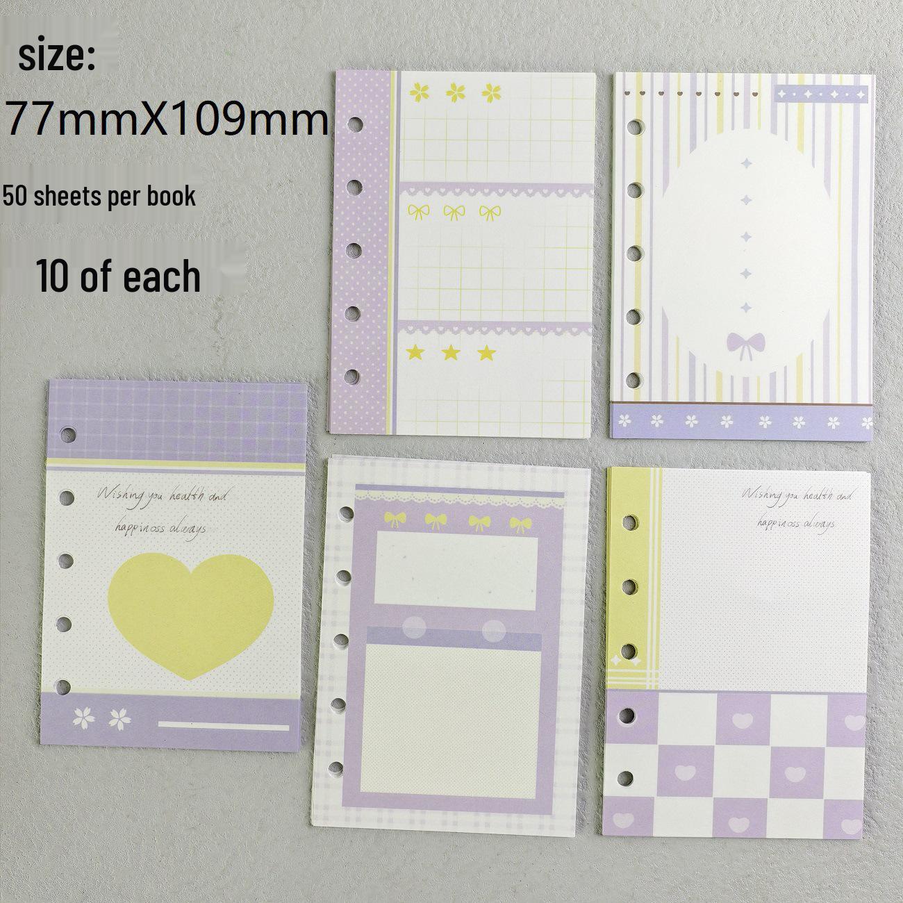 M5 Planner Loose-Leaf 5-Hole Replacement Pages with Sticky Notes and Color Blank Inserts