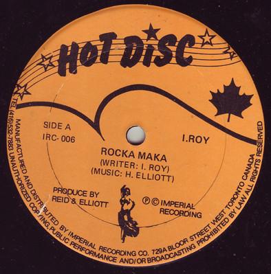 

12inch Record IROY Rocka Maka I. Roys Joy IRC006 HOT DISC Canada Reggae Ska Dub Used