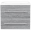 Washbasin Cabinet with Built in Basin Grey Sonoma Particleboard
