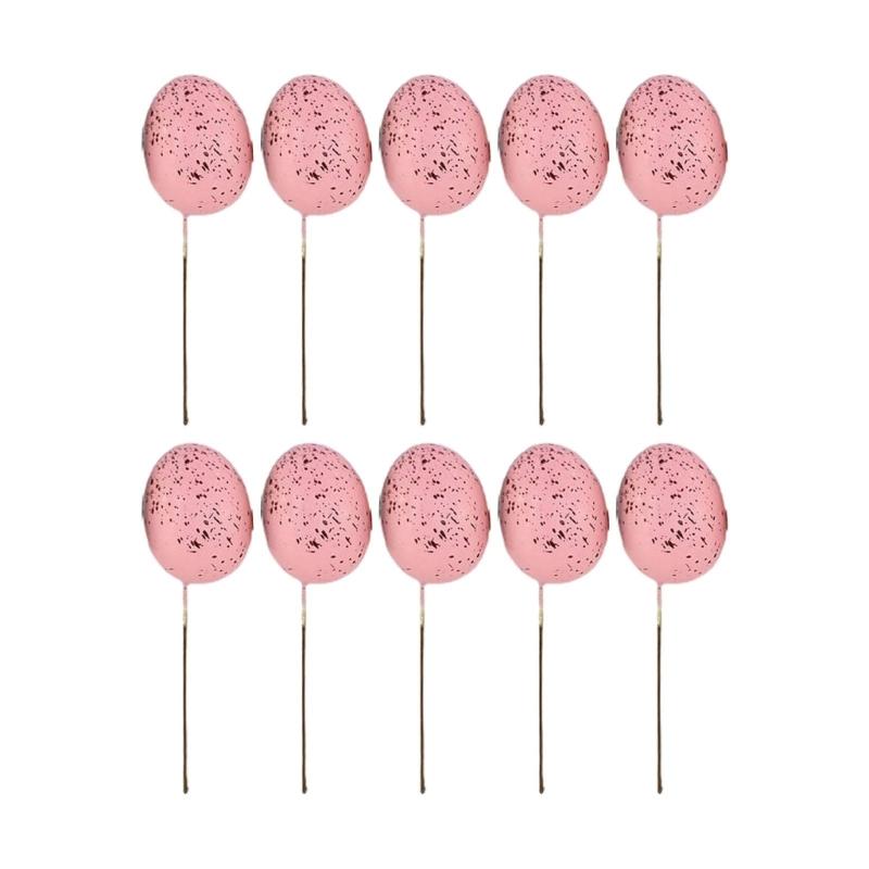 20Pcs Easter Foam Eggs Handmade Art Ornament Decorative Crafts Supplies for Children Adults DIY Photo Props