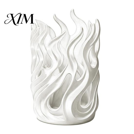 Decorative Pen Stand for Studio Flame Shape Holder, 3D Printed Hollow Pencil Cup, Painting Brush Storage Holder Desktop Organizer Makeup Brush,