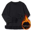 Maglione Invernale da Uomo Collo Tondo in Pile Spesso - Caldo Pullover a Manica Lunga Lavorato a Maglia