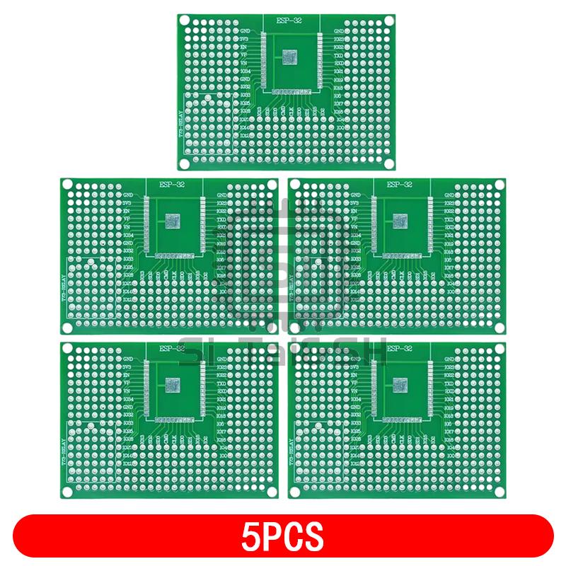 1/5PCS 5x7CM Double Side Prototype PCB Board Breadboard Protoshield For Arduino Relay ESP8266 WIFI ESP-12F ESP-12E ESP32 ESP32S