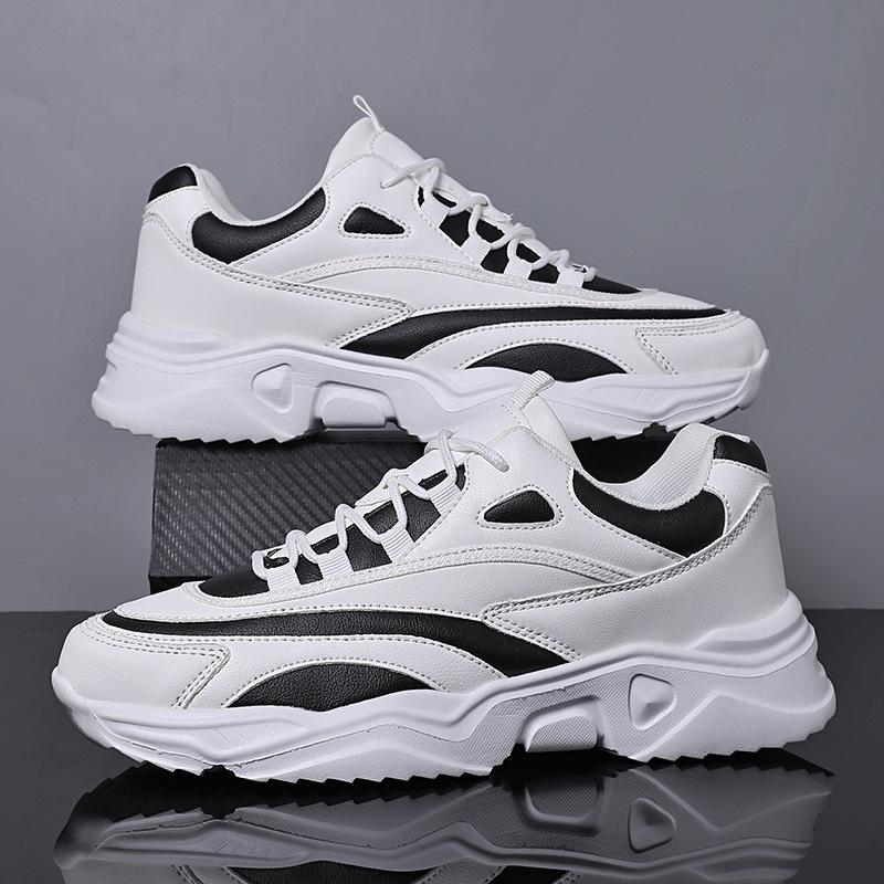 2025 Autumn New White Sneakers New Trendy Shoes Platform-soled Versatile Light Men's Dad Shoes One 2025