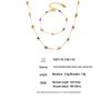 Qiong Yao Handmade Double Layer Stainless Steel Necklace with Colored Natural Stones for Women - Sweet, Light Luxury Feel