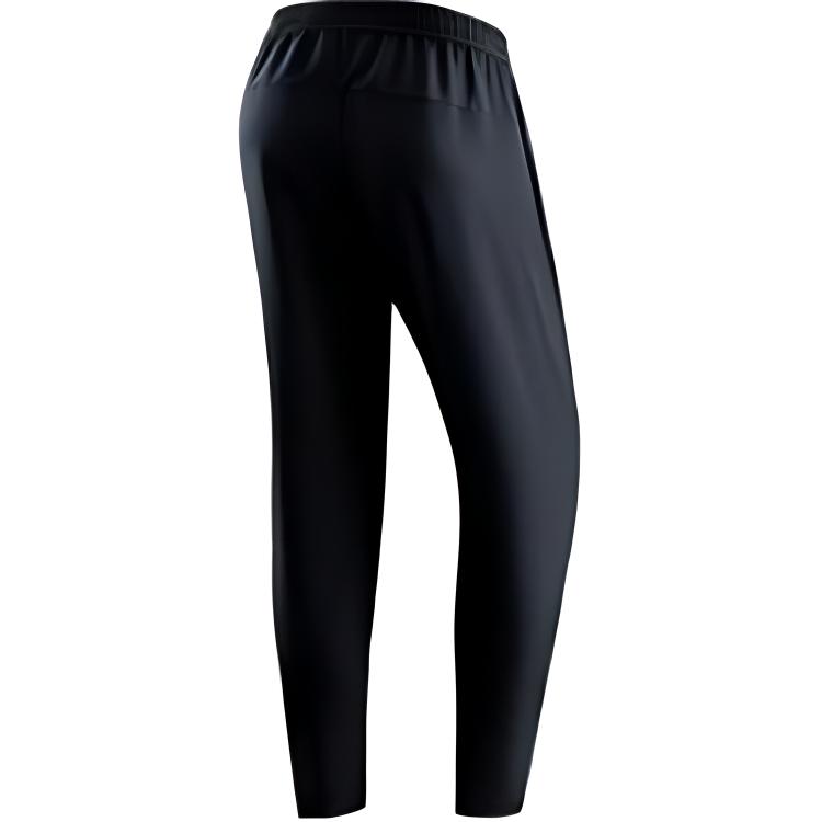 Anta Casual Simple Solid Color Straight Leg Lace-Up Mid-Rise Knitted Sports Pants Men Bottoms Black 152445501N-1