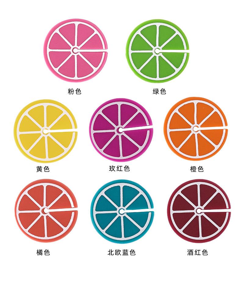 Wine Glass Markers Set of 6 Fruit Silicone Drink Glass Tags Recognizer Cup Labels Signs Distinguisher