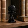 Desktop Ornament, Stress Relief Dark Matte Texture Figure, 3D Printed Funny Brain Sculpture for Office Study