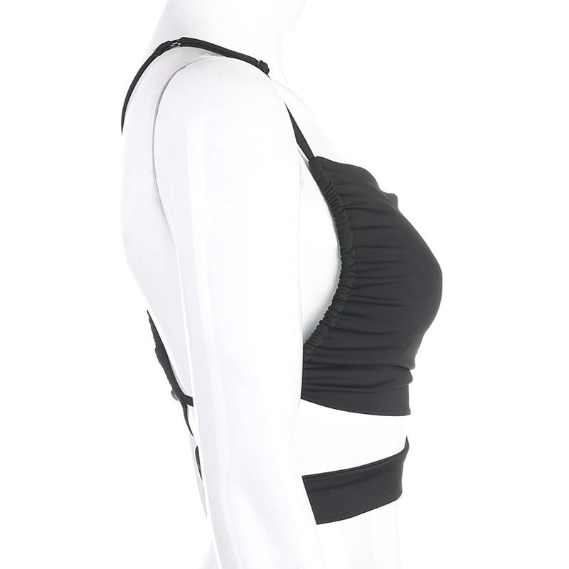 Hollow Out Sexy Crop Top Women One Shoulder Summer Casual Sexy Tops