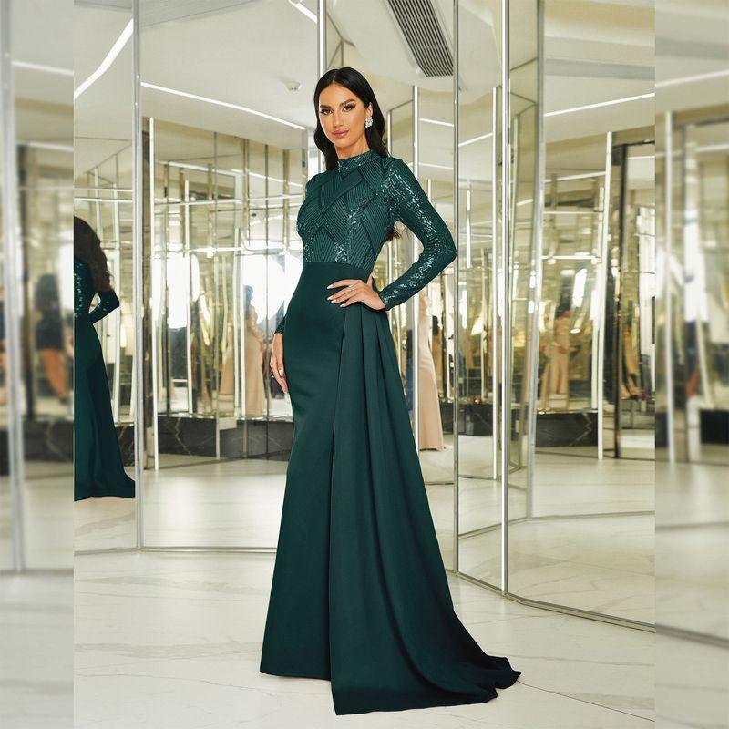 

Evening Party Dress Long Maxi Wedding Club Dresses Birthday Green S