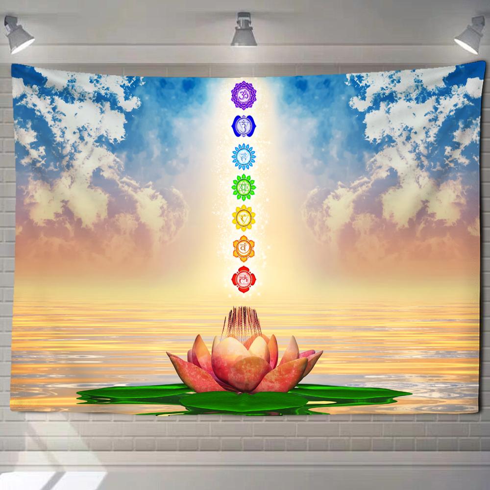 Wall Tapestry, Zen Garden, Massage Stone and Water Lily Beach Towel Throw Blanket Picnic Yoga Mat Family Outfit