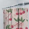 Pink Cherry Shower Curtain 3D Printed Bathroom Decor Water Repellent Fabric Perfect For Home Bathrooms