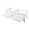 Laundry Pedestal, 355 mm Height, Washer and Dryer Pedestals with Pull-out Tray, 318 kg Weight Load Capacity, Non-Slip Feet, Heavy-duty Steel Washing