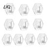 Home Organization Hooks Acrylic Adhesive Hooks, Hexagonal Wave Shape, No Drilling Easy Hexagon Installation Hook, Modern Style Clear for Bathroom