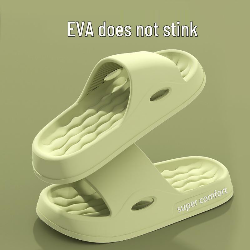 Men's Thick-Soled Sandals for Outdoor & Indoor Use - EVA, Non-Slip, Odor-Resistant, Bathroom, Summer Wear. Suitable for Women.