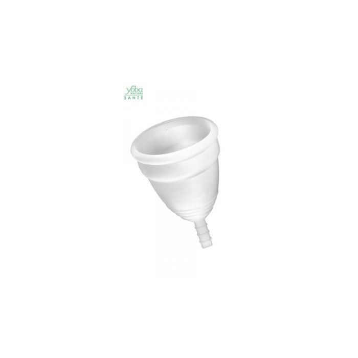 Coupe Menstruelle - Yoba - Taille L - Silicone Blanche - Protection jusqu'à 12 heures - Alternative Naturelle