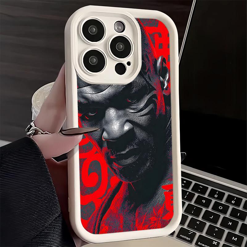 

Phone Case for iPhone 17 Air 16E 15 16 Pro Max Mike Tyson Boxer Man Cover 14 Plus 13 12 Mini Soft Shell Silicone Fundas iPhone 12