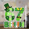 St. Patrick's Day BRUH Hanging Ornament - Flat Acrylic Shamrock Pendant Suitable for Friend, Family - Irish-Themed Decor, No Electricity Needed 