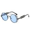 Foreign Trade Round Frame Punk Sunglasses Hollow Double Spring Metal Sunglasses Hollow Legs Sunglasses