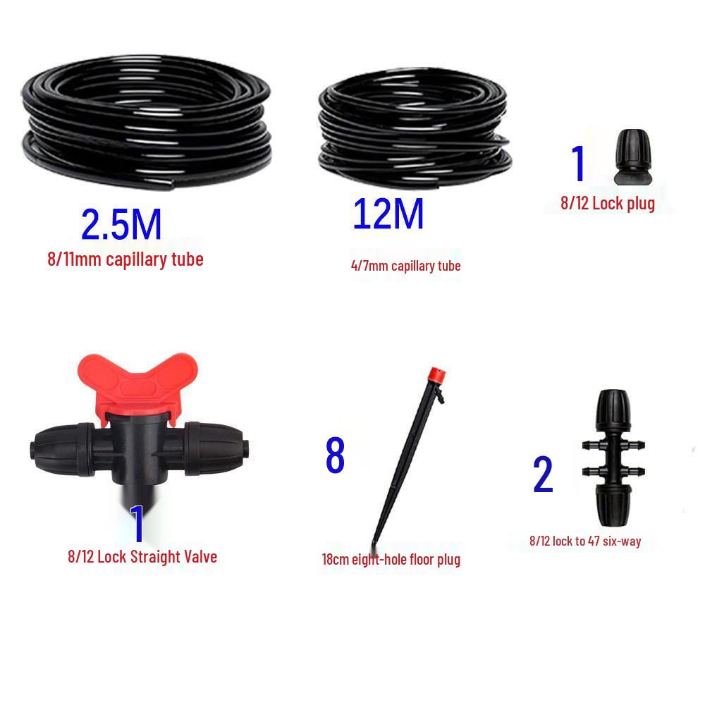 Nastavitelný zahradní postřikovač a kapkový zavlažovací systém