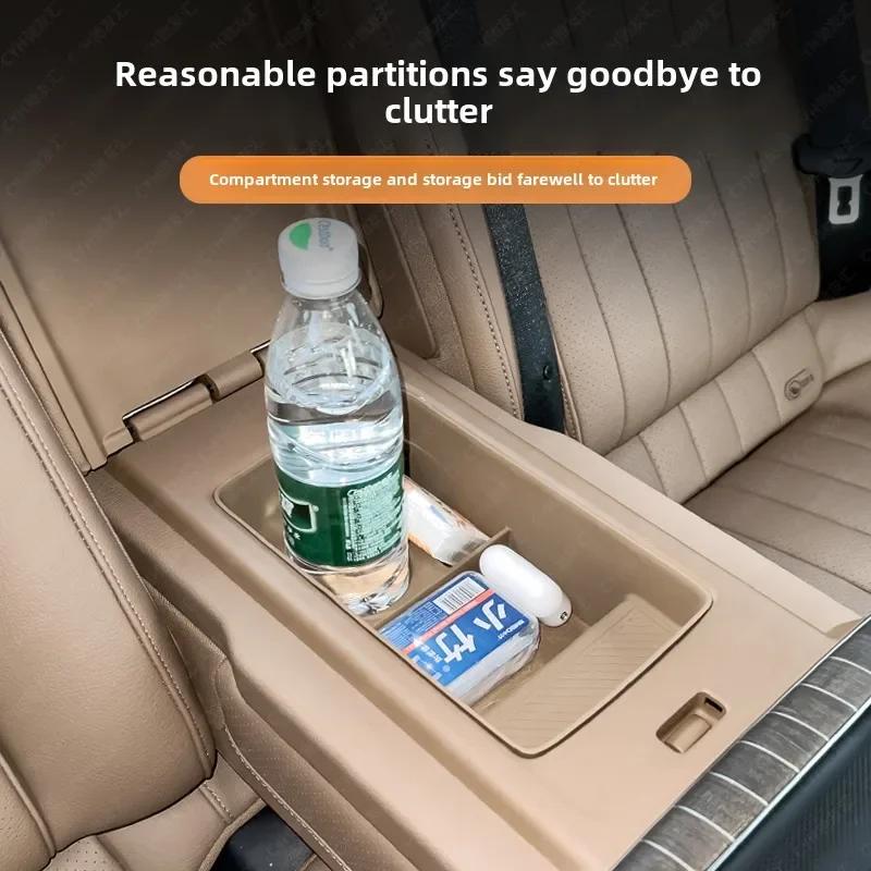 Applicable To 24 Mercedes-Benz New E-Class E300L E260L Rear Armrest Silicone Storage Box W214 Storage Box