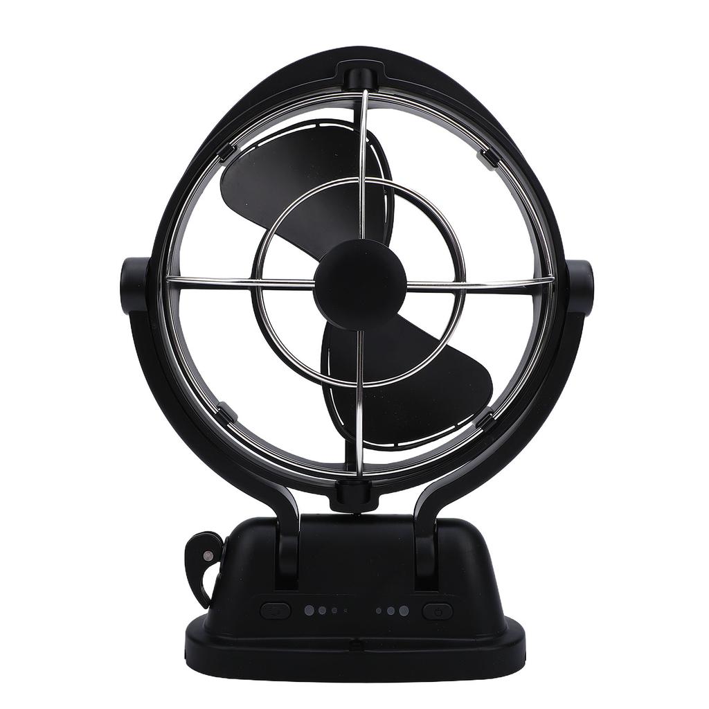 Auto Sensing DC 3 Speed Cabin Fan Quiet Omnidirectional Low Power Draw Fan for Boats and RVs Black