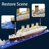 Kleine Teilchen Baustein Montage Spielzeug Titanic Riesen Puzzle Modellbausatz für Jungen und Mädchen, Schreibtisch Geburtstagsgeschenk.