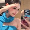Evening Banquet: Super Brightening Blue Rhinestone Earrings, Luxurious High-End Studs for Women, Socialite Style