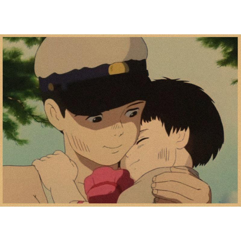 Anime Zeichentrickfilm 'Die letzten Glühwürmchen' Retro Poster - Kostenloser Versand