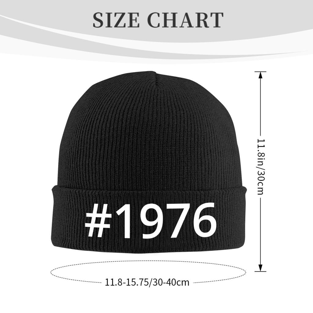 Men Women Beanie Hat Born In 1976 Age 50 Years Old 50th Birthday Accessories Winter Warm Knitting Skull Cap Bonnet Knit Hat