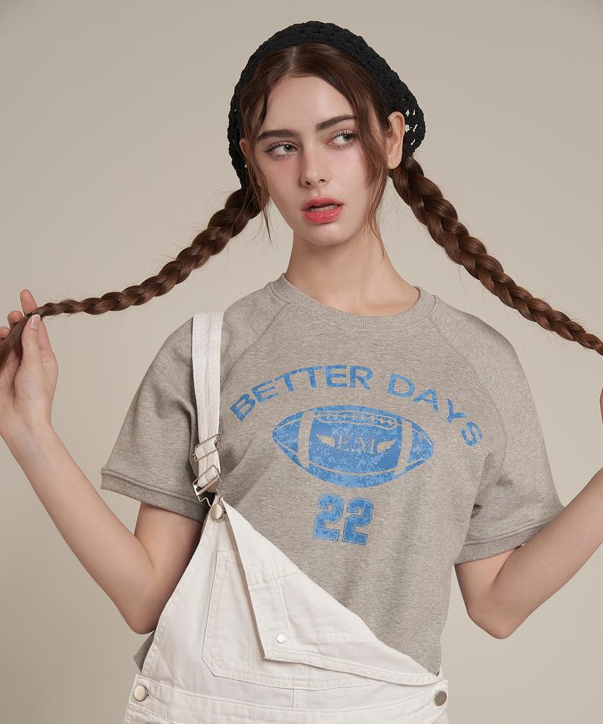 Iteoneolmomeonteu Veter Days Half Sweatshirt _ Gray